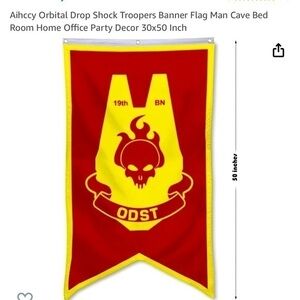 Orbital Drop Shock Troopers banner flag new in original packaging.